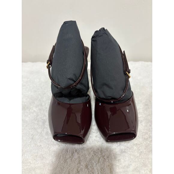 NWT Saint Laurent 110mm La Scandale Heeled Pumps Marron Glaze Women's Size EU 37 - Picture 5 of 11